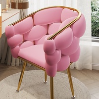 Chaises de salle à manger modernes en velours avec pieds en métal de luxe, de haute qualité, pour restaurant, avec accoudoirs, vente en gros