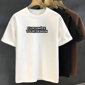 T-shirt Homme Oversize 100% Coton à Motif Uni, Manches Courtes, Personnalisable avec Logo, T-shirt Épais et Robuste, Essentiels - Product Image 1
