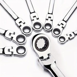 Clés à cliquet combinées en acier au carbone de qualité industrielle, chromées, métriques, de haute qualité, personnalisables OEM - Product Image 5