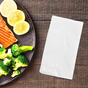 [3.000 pezzi] Tovaglioli da Cena a 2 Veli 15 x 17 Piegati in 1/8 Bianchi - Product Image 6