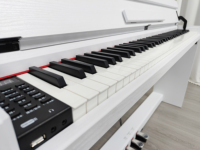 88 Key Digital Piano Stylish ABS Matte Keyboard White PVC Wood Grain Electronic Music Instrument