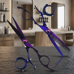 Tijeras de Corte de Pelo Rectas y Afiladas de 6 Pulgadas, con Rotación de 720 Grados, de Acero Inoxidable, para Diestros - Product Image 3