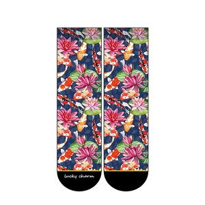 Tùy Chỉnh Của Phụ Nữ Giữa Bê Mới Lạ Hoa In Crew Động Vật Vớ Thoải Mái Dệt Kim Poly Cotton Spandex Phong Cách Dành Cho Phụ Nữ - Product Image 4