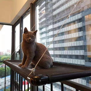 Moderne süße Plüsch Katze Fenster Hängematte abnehmbare Saugnapf <span class=keywords><strong>PVC</strong></span> Leinen Material Barsch Bett für Haushalt Haustiere fest für den Schlaf - Product Image 6