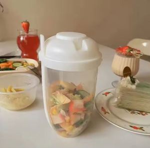 แก้วอาหารเช้าแบบพกพาขนาดใหญ่ พร้อมช้อน ดีไซน์สร้างสรรค์ใหม่ อุปกรณ์และเครื่องมือในครัว - Product Image 5