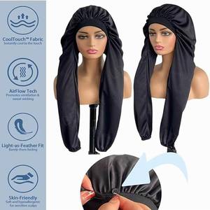 <span class=keywords><strong>Bonnet</strong></span> de nuit respirant 2-en-1 pour tresses longues avec logo personnalisé pour femmes - Product Image 3