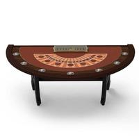 YH Table de jeu commune à 7 places Cartes à jouer Poker Table de blackjack chinois