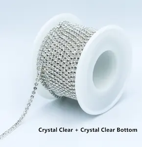 Honor – boucles d'oreilles en cristal en forme de cristal, strass, chaîne à coudre, coupe étroite, chaînes en strass pour chaussures