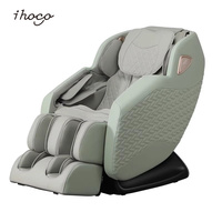 Ihoco 6699, cuero Vintage reclinable, 8 cabezales de masaje, silla de amasado 3D calentada, silla de masaje de pista de gravedad cero y SL