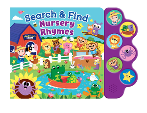 Livre sonore interactif de comptes en vers pour enfants, à couverture rigide, imprimé offset, thème ferme éducatif, avec boutons à presser - Product Image 1