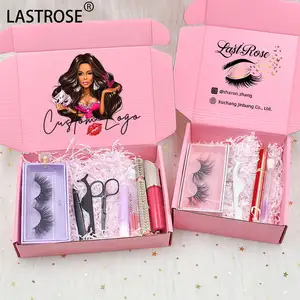 गुलाबी पलकों की पैकिंग बाल विग उपहार बॉक्स पैकेजिंग कार्डबोर्ड पेपर पैकेजिंग कार्ड