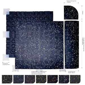 शोर अवशोषण एम्प फिटनेस क्रॉसफिट रबर मैट जिम रबर फर्श चटाई टाइल्स - Product Image 6