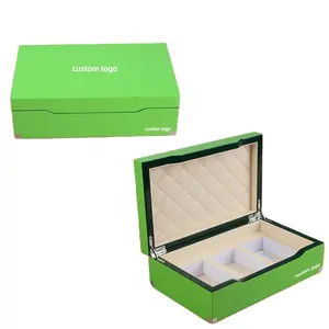 사용자 정의 디자인 럭셔리 피아노 MDF 래커 나무 향수 상자 100ml 향수 포장을위한 창조적 인 아랍 가죽 빈 선물 상자
