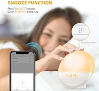 Réveil de lever de soleil intelligent alimenté par USB pour enfants adultes 7 Son de la nature Horloge de table numérique pour la maison Chambre Simulation de réveil