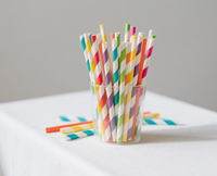 Paille de papier jetable de couleur personnalisée de luxe blanc du fabricant chinois en stock