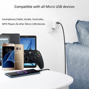 SYONG USB-A ricarica rapida 2.0 <span class=keywords><strong>Micro</strong></span> B cavo di ricarica <span class=keywords><strong>Micro</strong></span> USB compatibile Samsung per Nokia vecchi telefoni <span class=keywords><strong>Android</strong></span> lettori MP3 - Product Image 4