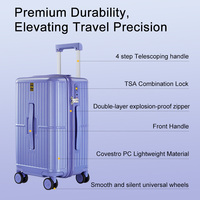 Valise de voyage rigide pour PC, personnalisable avec logo et couleur, 20 pouces, à roulettes pivotantes, prête à l'emploi, bagage cabine