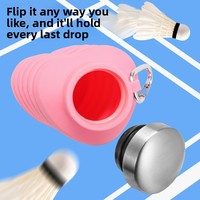 Gourde pliable en silicone en forme de cœur pour activités de plein air, sport et voyage, portable, extensible et rétractable pour adultes, style occidental