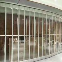 Cloison coulissante en cristal moderne en PVC pliable à double pliage, antivol, quincaillerie pour garage, patio, intérieur, charnière accordéon, toilettes, douche