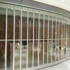 Cloison coulissante en cristal moderne en <span class=keywords><strong>PVC</strong></span> pliable à double pliage, antivol, quincaillerie pour garage, patio, intérieur, charnière <span class=keywords><strong>accordéon</strong></span>, toilettes, <span class=keywords><strong>douche</strong></span> - Product Image 2