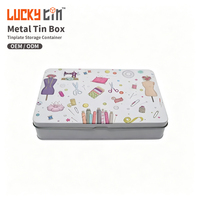 Boîte en fer blanc rectangulaire personnalisée LUCKY TIN, recyclable, de qualité alimentaire, pour chocolat, bonbons, biscuits, gâteaux, cadeaux