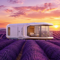 Maison capsule spatiale de haute qualité, maison préfabriquée de luxe en conteneur, villa modulaire mobile pour la vie en plein air et les projets hôteliers