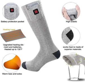 यूनिसेक्स शीतकालीन कपास इलेक्ट्रिक रिचार्जेबल मोजे 3 हीटिंग सेटिंग्स आकस्मिक पैटर्न प्रिंट रंगीन डिजाइन डिस्पोजेबल लुभावनीय - Product Image 5