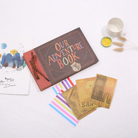 Ensemble de livres d'aventures 29*19cm avec autocollants d'angle, album photo familial DIY fait main, extensible à feuilles mobiles