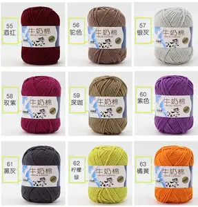 Dimuni Various Colors Soft Hand Knitting Yarn Baby Yarn 5ply Milk Cotton Yarn