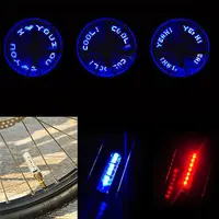 LEDライト付きバイクタイヤバルブキャップ7LED両面感光性ノズルランプ