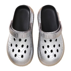 Silver Snakeskin <b>Clogs</b> Women's Breathable Non Slip Thick Sole Platform Sandals Size 36 45 - Product Image 5