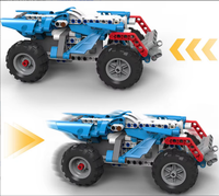 Set de Construcción de Bloques ABS de Ingeniería para Niños, Modelo de Coche Eléctrico de Carreras DIY, 9 Formas Cambiantes, Tecnología Moderna, 252+ Piezas