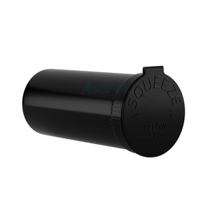 Autocollant personnalisé avec logo, flacon en plastique jetable recyclable noir de 13 drams résistant aux enfants avec impression offset - Product Image 3
