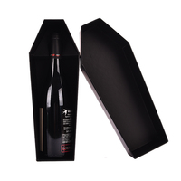 Caja de Cartón Negra con Laminado Mate para Botellas de Vino Premium de Alta Gama, con Forma Hexagonal, para Whisky y Tequila, Personalizada y de Lujo