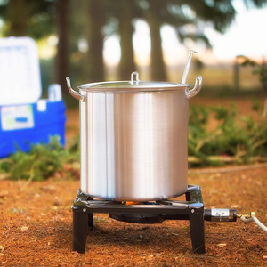 Réchaud de camping 8,5 Kw en fonte d'acier, 4 pieds, régulateur de flamme, brûleur 170 mm, 40x40x19 cm - Product Image 6