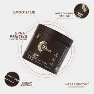Luxury <b>Metal</b> Supplement Jar Customizable <b>Packaging</b> for Health Food & Nutraceuticals Food Supplement <b>Packaging</b> - Product Image 2