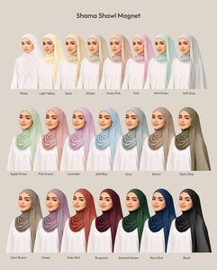 <span class=keywords><strong>Shama</strong></span> chal magnético Sangat Sesuai Untuk Yang Suka Hilang perla gasa Flowy Instant Hijab mujer bufanda - Product Image 6