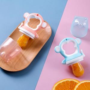 Nouveau design 2 pièces bébé fruits frais mangeoire sucette bébé dentition à mâcher jus mamelon Portable bébé mangeoire - Product Image 6