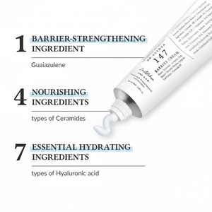 ครีมบำรุงผิวหน้า 147 Barrier Cream 50 มล. ผลิตภัณฑ์บำรุงผิวหน้าจากเกาหลี ผสมสารสกัดจากดอกพีโอนีและอะซูเลน เหมาะสำหรับทุกสภาพผิว ช่วยปกป้องและเติมความชุ่มชื้น - Product Image 2