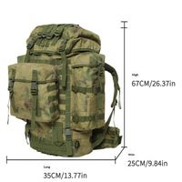 Sac à dos tactique robuste, imperméable et respirant, grande capacité 80L, pour randonnée et camping en plein air