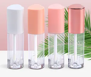 Lipstik Bentuk Hati Kosong Tongkat Besar Celar Lipgloss Kontainer Tabung 5Ml Kemasan Kosmetik Tabung Lip Gloss