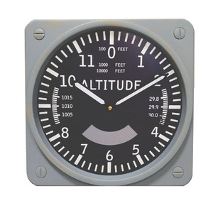 Reloj de Pared de Una Sola Cara con Diseño de Altímetro y Coordinador de Vuelo para Sala de Estar, con Pantalla de Cuarzo - Product Image 4