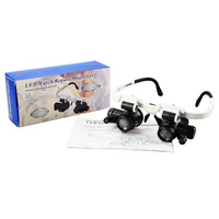 9892H-1 Eyeglass Wearing Magnifying Glass 8X 23X Clock Repaired High-Definition Led Magnifier