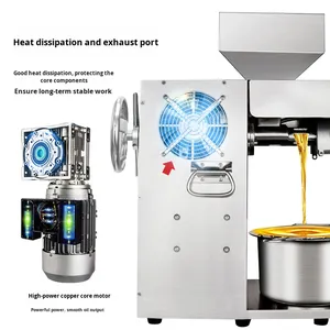 Olio commestibile commerciale pressatura a caldo completamente automatica multifunzione a spirale 304 macchina pressa olio in acciaio inossidabile 20 kg/h - Product Image 4