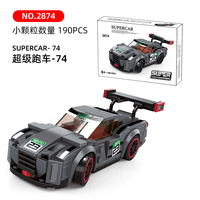 Bloc voiture 2874 course Super voiture de sport Mini MOC briques modèle jouet éducatif enfants assembler bloc de construction en plastique jouet briques