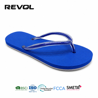 Sandales d'été personnalisées BSCI en PVC pour femmes, tongs antidérapantes en PE pour la plage