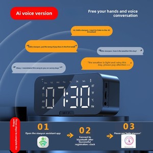 2026 GRAN OFERTA Modelo Privado Altavoz P6/G9/T1 Reloj Despertador Audio de Escritorio Tarjeta de Regalo Voz Inteligente Venta Directa de Fábrica - Product Image 5