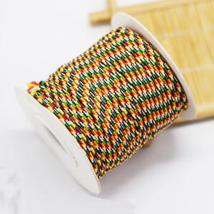 2022 filo di giada A100m B 60m C 30m D 20m braccialetto di corda intrecciata a mano a cinque colori filo d'oro multicolore nodo cinese - Product Image 6