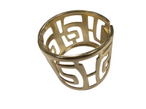 Bracelet creux en alliage de zinc à motif clé grecque, bijoux de mode <span class=keywords><strong>vintage</strong></span> personnalisés, moulage sous pression - Product Image 1