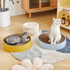 Griffoir pour chat rond en carton personnalisé en gros, lit pour chat pour l'intérieur - Product Image 5